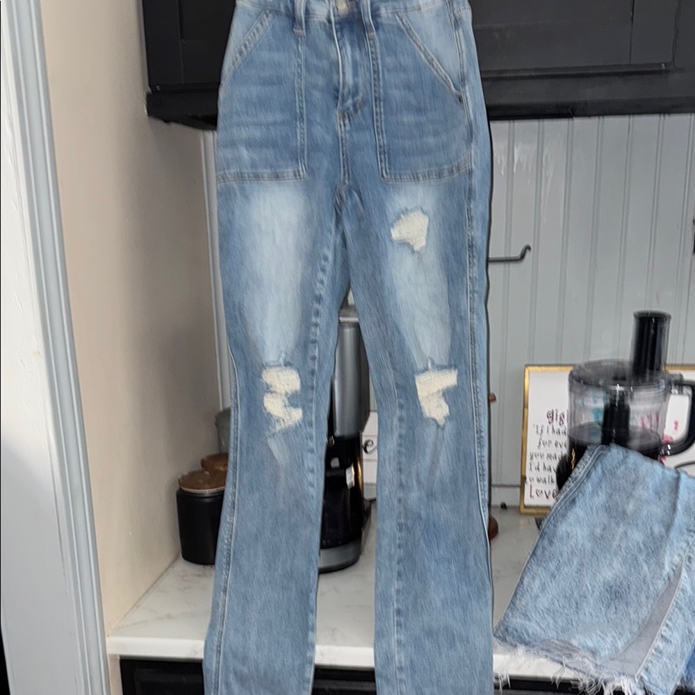 Judy Blue Blue Boyfriend Distressed Jeans